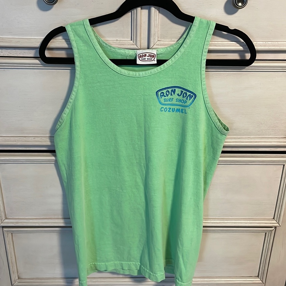 Womens green Ron Jon surf shop vintage distressed tank small
